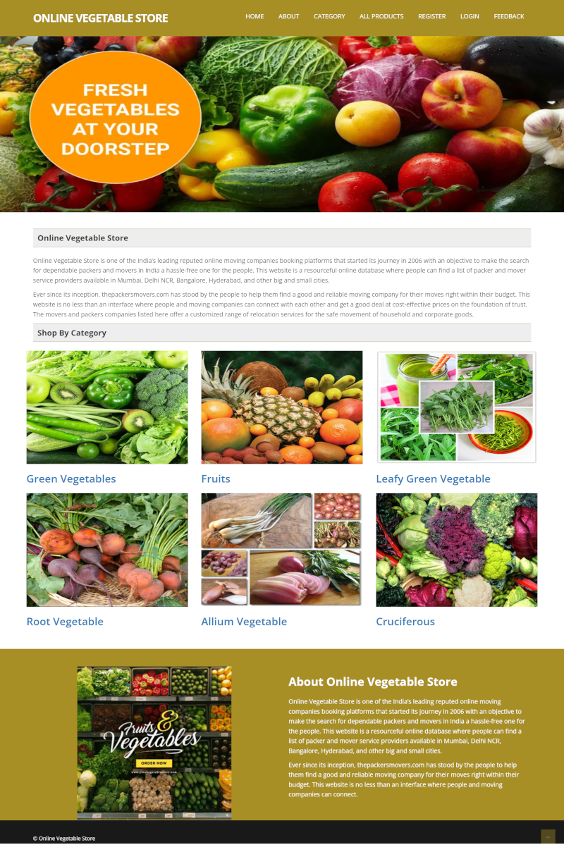 Online Vegetable Store - ReactJS MySQL Projects Free Source Code ...