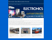 PHP and MySQL Project on Electronic Shop Management System PHP and MySQL Project on Electronic Shop Management System
