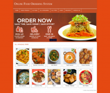 PHP and MySQL Mini Project on Online Food Ordering System