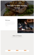 HTML, CSS and JavaScript Project on Table Booking System