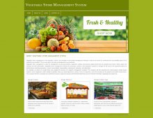 PHP and MySQL Project on Vegetable Store Management System