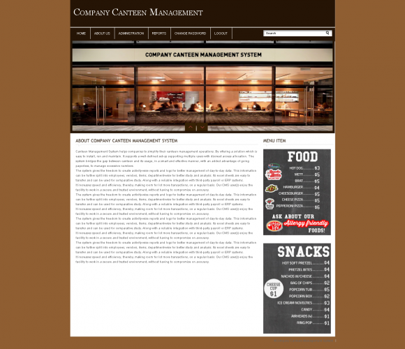 Canteen Management System Software Free Download