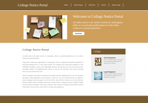 Python, Django and MySQL Project on College Notice Portal