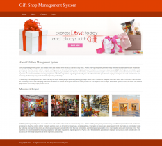Python, Django and MySQL Project on Gift Shop Management System