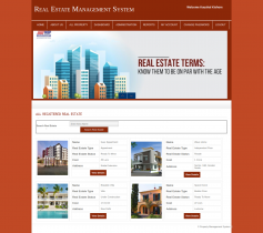 PHP and MySQL Project on Real Estate Management System