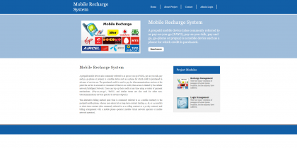 Python Django and MySQL Project on Mobile Recharge System