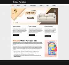HTML, CSS and JavaScript Project on Furniture Store