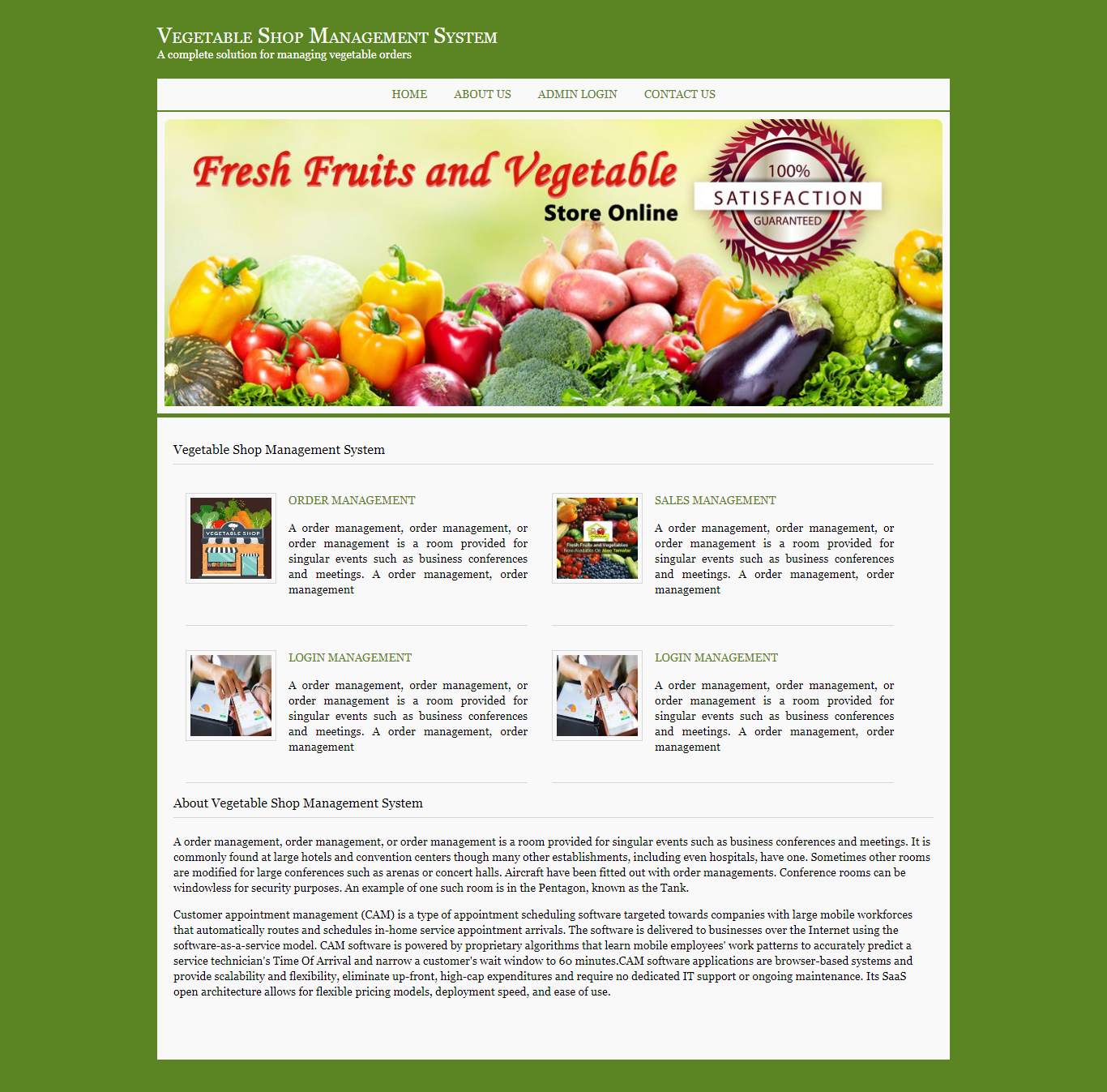 Vegetable Shop Management System - ASP C# MySQL Free Source Code ...